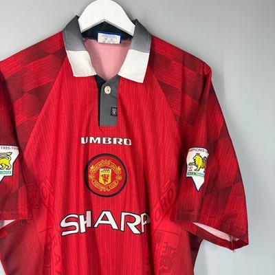 MANCHESTER UNITED 1996 1997 1998 HOME FOOTBALL SHIRT UMBRO JERSEY