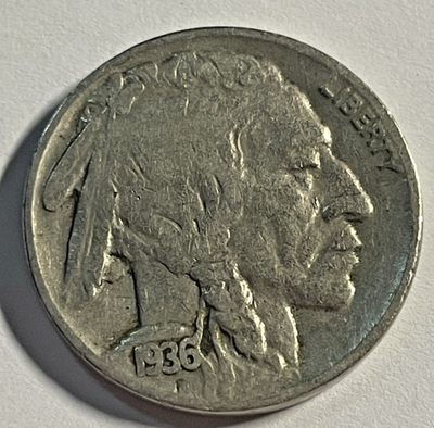 #ad 1936 Buffalo Nickel Fine to Very Fine Details $2.00