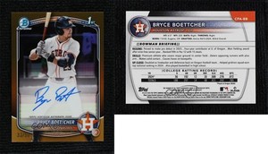 2025 Bowman Chrome Prospect Gold Refractor /50 Bryce Boettcher #CPA-BB Auto