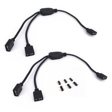 2PCS ARGB Splitter Cable 5V 3 Pin Addressable RGB Splitter Extension Cable
