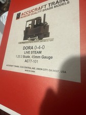 Locomotiva a vapore vivo Accucraft DORA Freelance scala 0-4-0 1:20.3 nuova con scatola