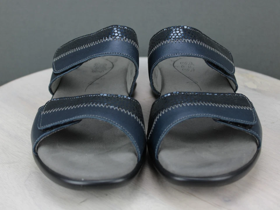 Sandalias cómodas SAS Tripad para mujer 9,5 cuero azul marino informales para caminar Foto 2 de 4