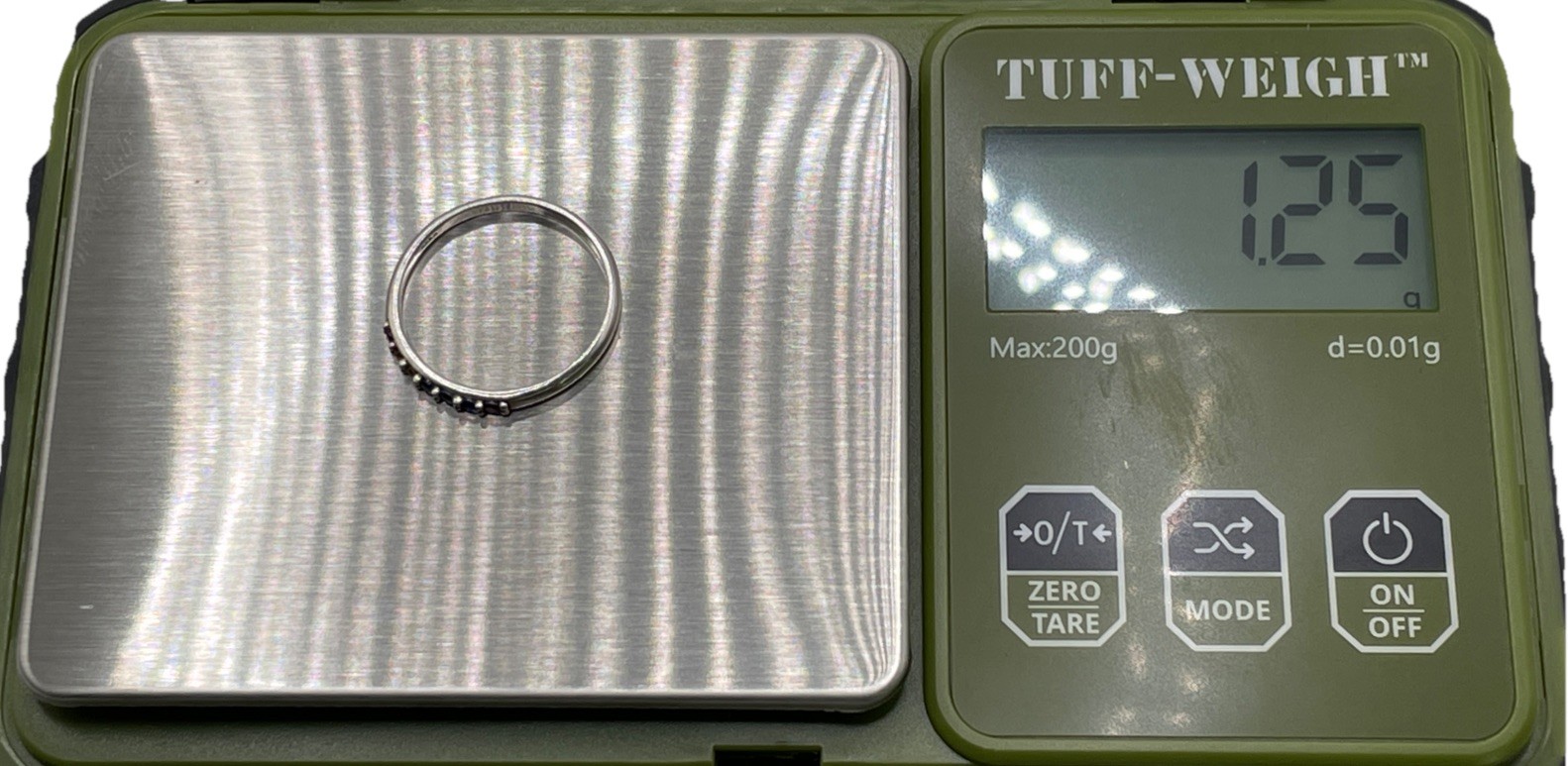 Sterling Silver Rainbow Stacking Ring with Nano G… - image 5