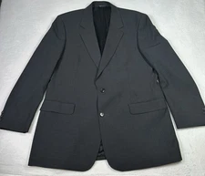 Brooks Brothers Blazer Mens 44L Stretch Gray Sports Jacket Wool Made In Israel