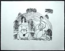 HAP Grieshaber " Paar " Original Holzschnitt auf BFK Bütten, handsigniert