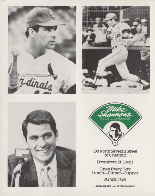 Mike Shannon St Louis Cardinals Baseball Player & Announcer Restaurant Postcard