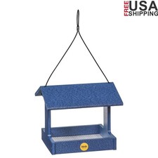 Recycled Plastic Fly-Thru Bird Feeder Cardinals Finches Chickadees Outdoor Use