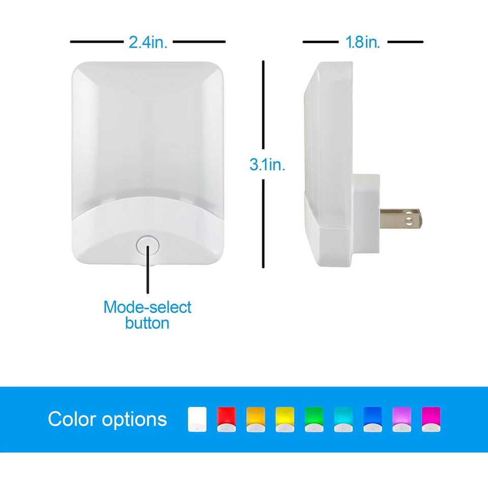 GE LED Cambio de Color Luz Nocturna Anochecer a Amanecer Enchufable 1 Paquete Foto 2 de 4