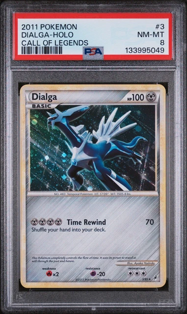 Pokemon 2011- Call of Legends - Dialga #3 - Holo - PSA 8 Near Mint Mint Rare