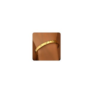 Authentic Gold bracelet for Women 18K Gold Plated Bamboo Watch Band Star Labyrinth Bang...