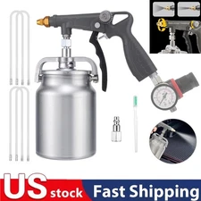 Undercoating Spray Gun 33oz Suction Feed Cup 360° &Straight Spray Hoses Rust