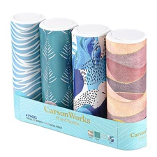 Car Tissues Cylinder 4 Packs Round Tissue Box Holder Fit for Car Cup Holder, ...