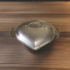 Vintage Guardian Service Ware Cast Aluminum Triangle Heart Pot with Lid