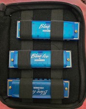 Hohner Blue Ice 3Piece Harmonica Set with Case