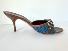 Gucci | Authentic Vintage Gucci Horse Bit Monogram Mules Sandal Heels (8)