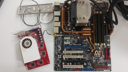 Asus P5k deluxe/Intel Core2 Quad Q9400/DDR3 6GB RAM/Radeon X800GTO 256MB - Picture 3 of 5