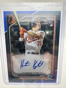 2024 Bowman Chrome Heston Kjerstad RC Auto Blue #CRA-HK  /150 Baltimore Orioles