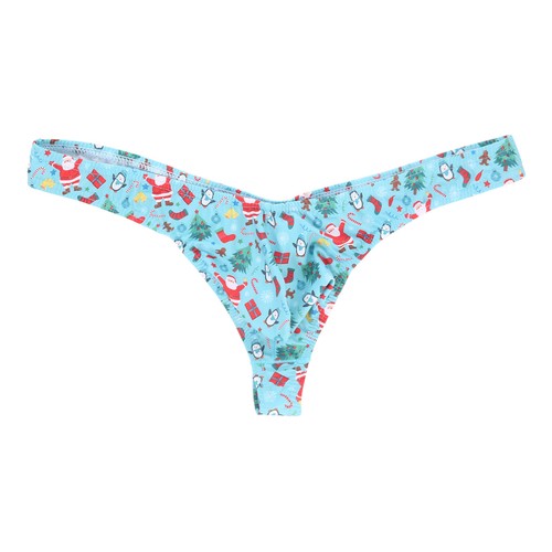 Men Thong G string Brief Underwear Xmas Santa Elk Underpants Bikini Sexy Panties - Picture 16 of 24