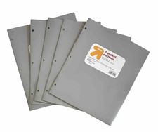 Up Up 2 Pocket 3-Hole Punched Poly Portfolio/Folder 5-Pack - Grey