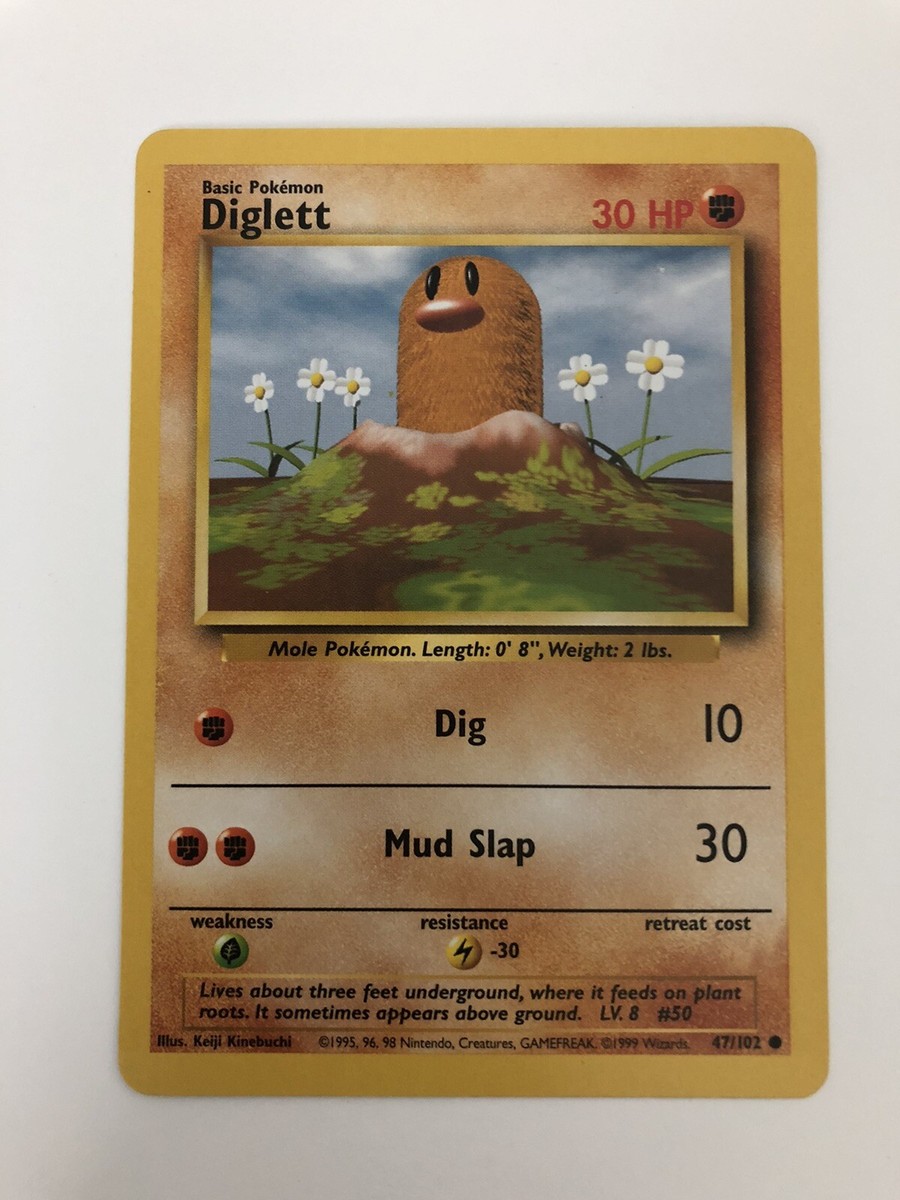 1999 diglett pokemon card Diglett Common 1999 Wizards Pokemon Card 47/102