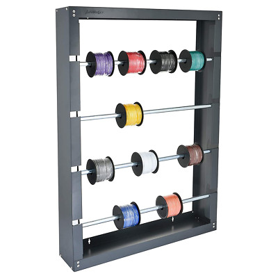 Heavy-Duty Wire Spool Rack - 4 Rod Cable Dispenser for Industrial Storage