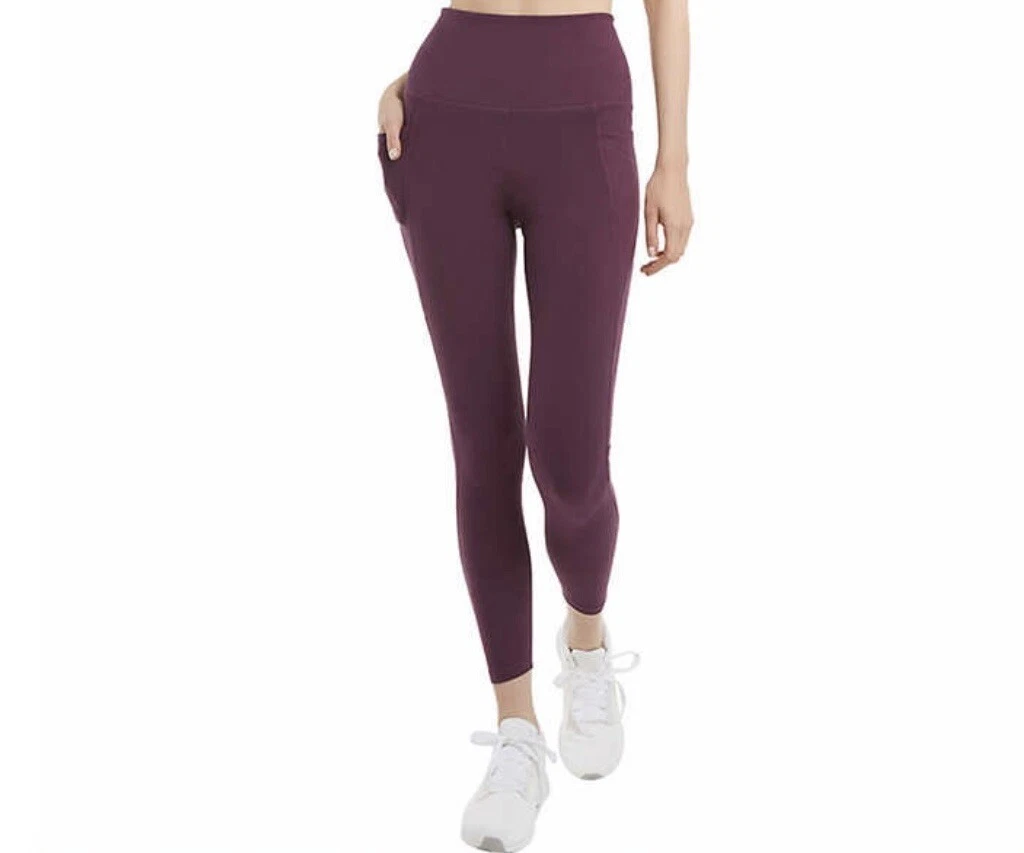 Danskin Purple Tight XL With Pockets High Rise Soft Brushed Fabric Ladies