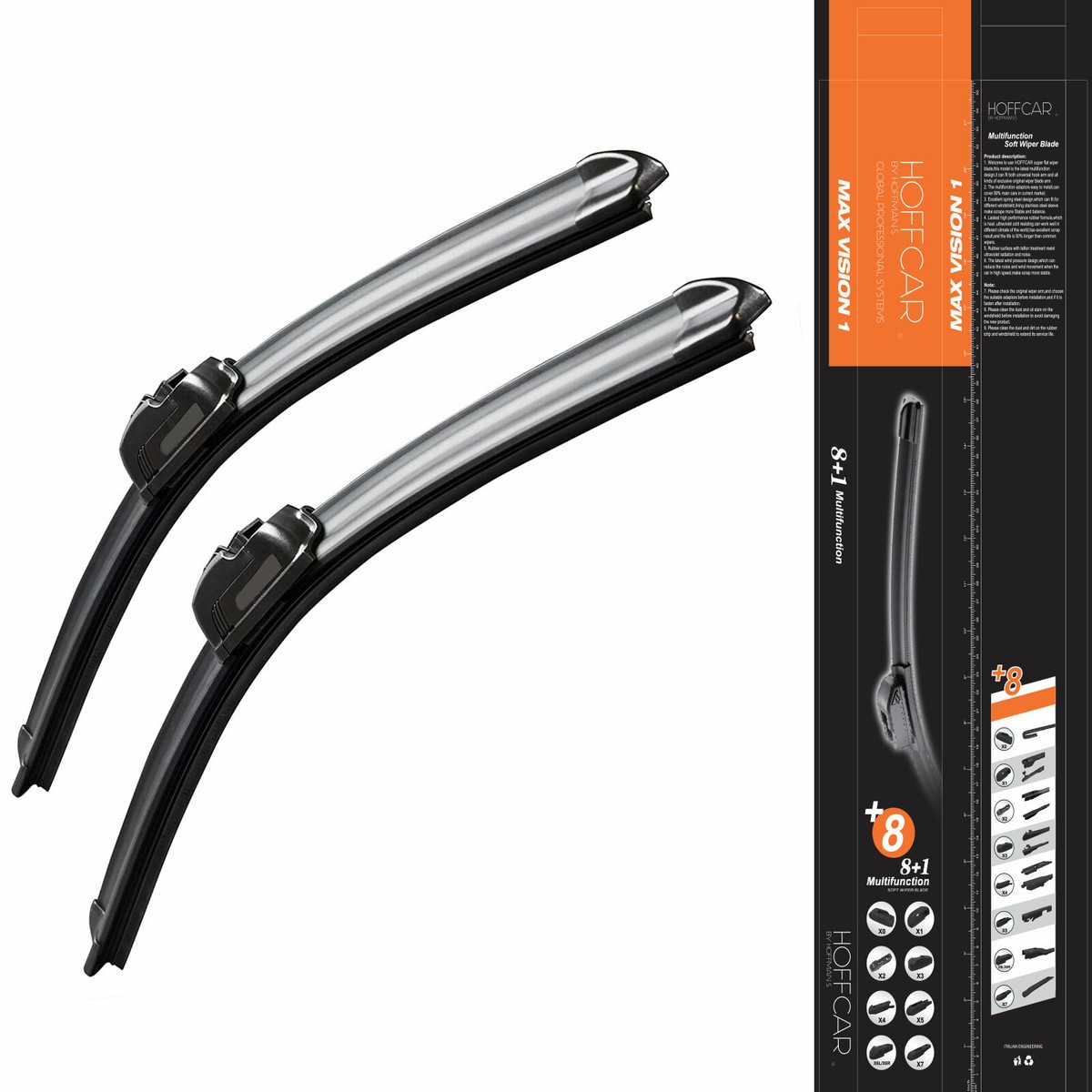 SPAZZOLE TERGICRISTALLO KIT 2PZ ANTERIORE PER SEAT IBIZA DAL 2002 AL 2006 - Foto 8