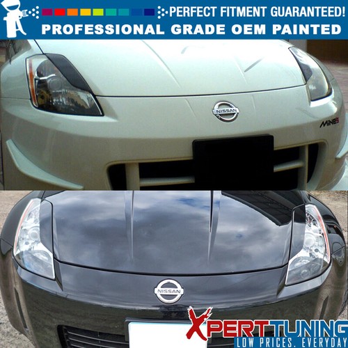 Fit 03-09 350Z Z33 Painted Headlight Eyelid Eyebrows Cover - OEM Painted Color - Picture 2 of 9