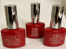 New (3) CND SHELLAC LUXE 60 Second Removal Gel Polish - #223 BRICK KNIT
