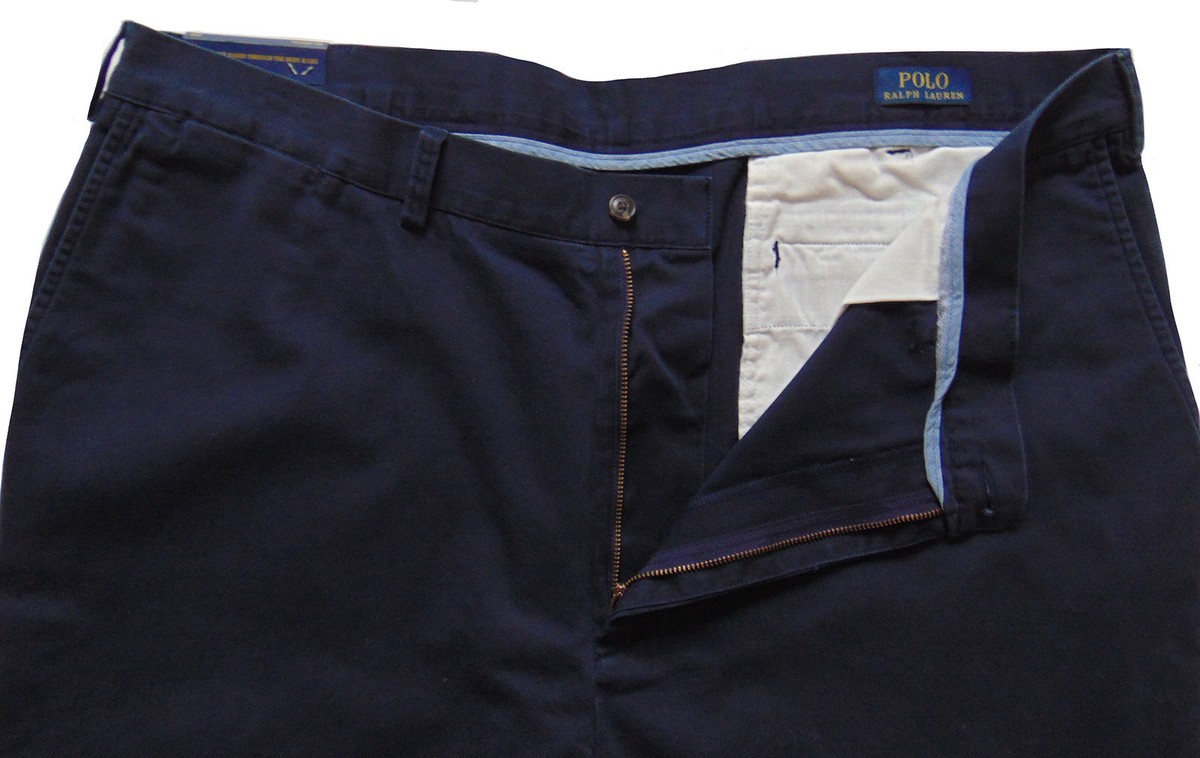 Men's POLO RALPH LAUREN Navy Blue Twill Chino Shorts 44T