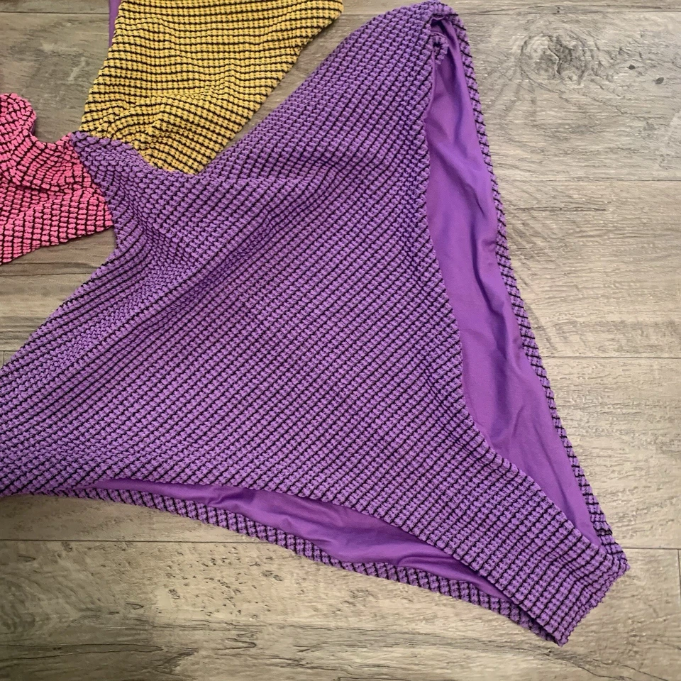 Купальник Agua Bendita Malibu Vini цельный цветной блок фиолетовый мульти размер XL - Изображение 3 из 4