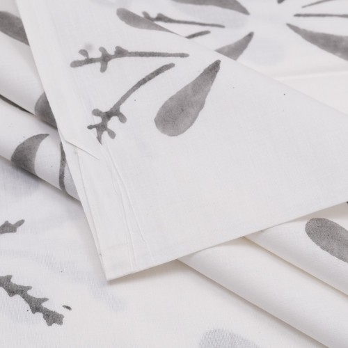 2.5 Yard Hand Block Print Handmade Cotton Indian Natural Sanganeri Print Fabric - Picture 6 of 7