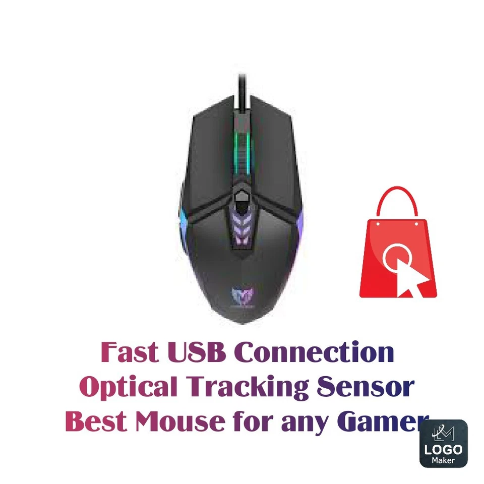 TG7210 Moveteck Wired Gaming Mouse (Black) - Image 2 of 2