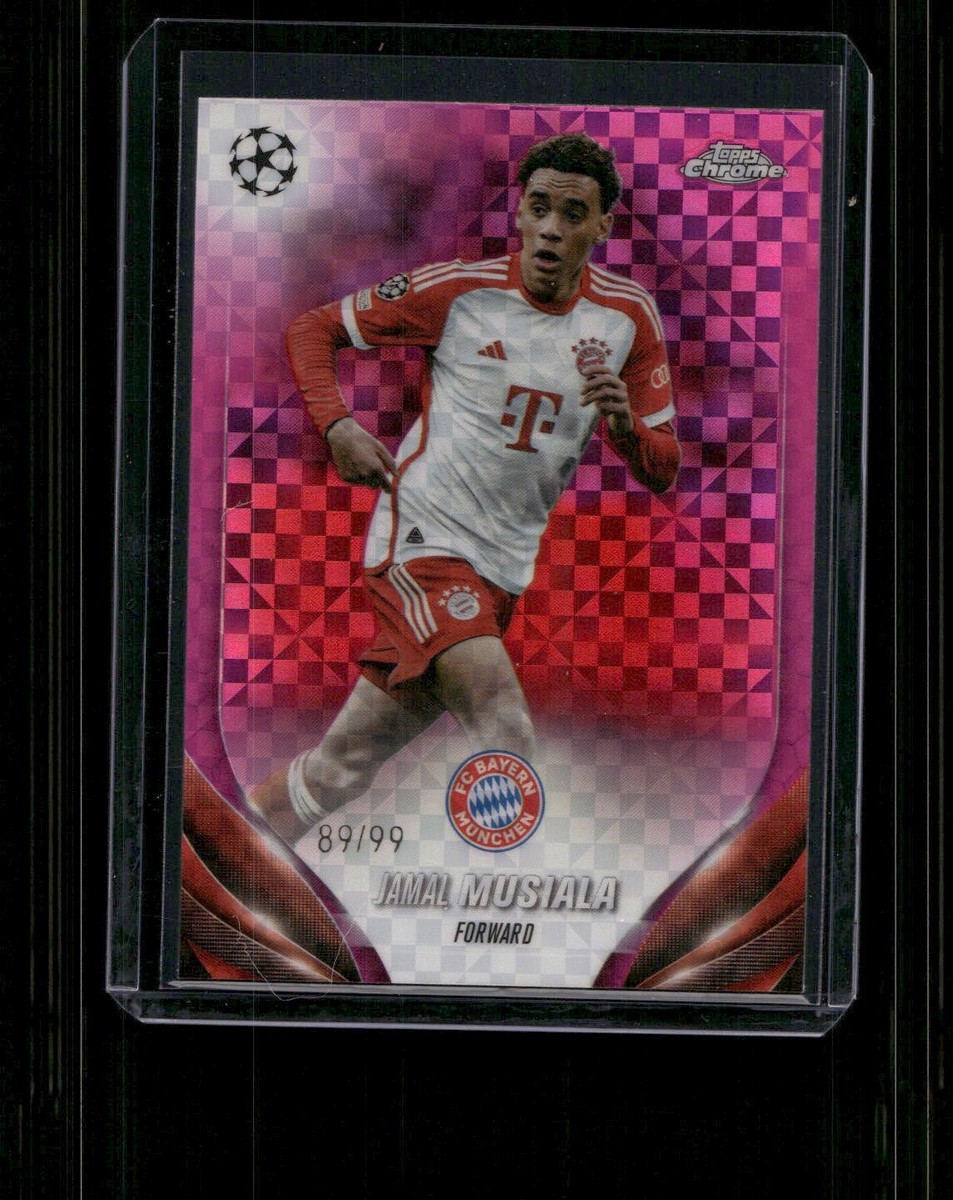 2023-24 Topps Chrome UEFA UCL #160 Jamal Musiala Pink X