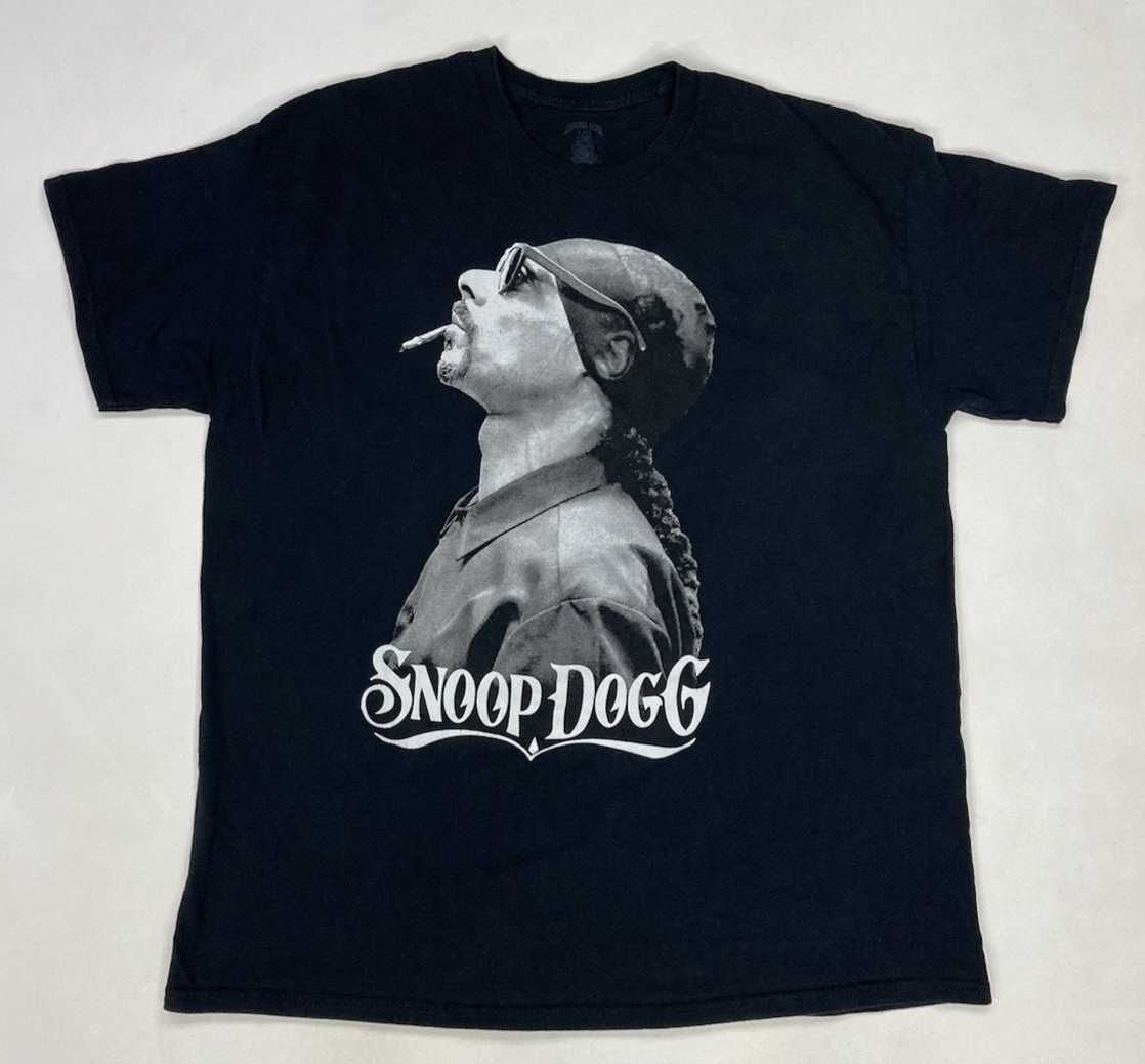 FILA T shirt grafica Death Row Records Snoop Dogg uomo XL nera manica corta musica rap