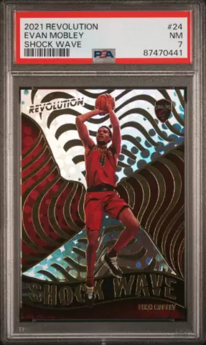 2021 PANINI REVOLUTION SHOCK WAVE 24 EVAN MOBLEY - PSA 7