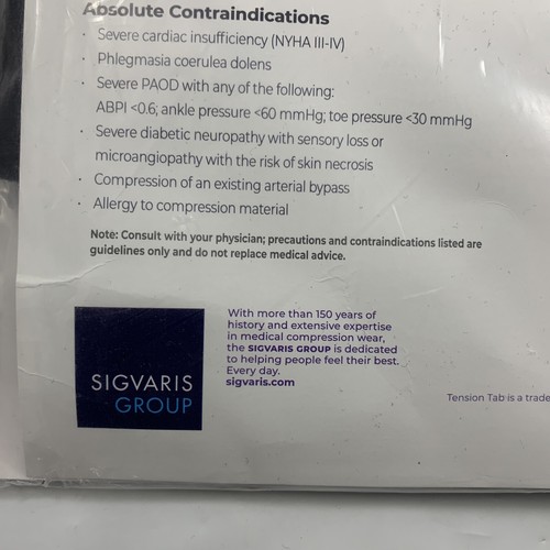 Sigvaris Black Medical Complex Edema Complex Riduce Sotto Ginocchio Reg Range 1 - Foto 12 di 16