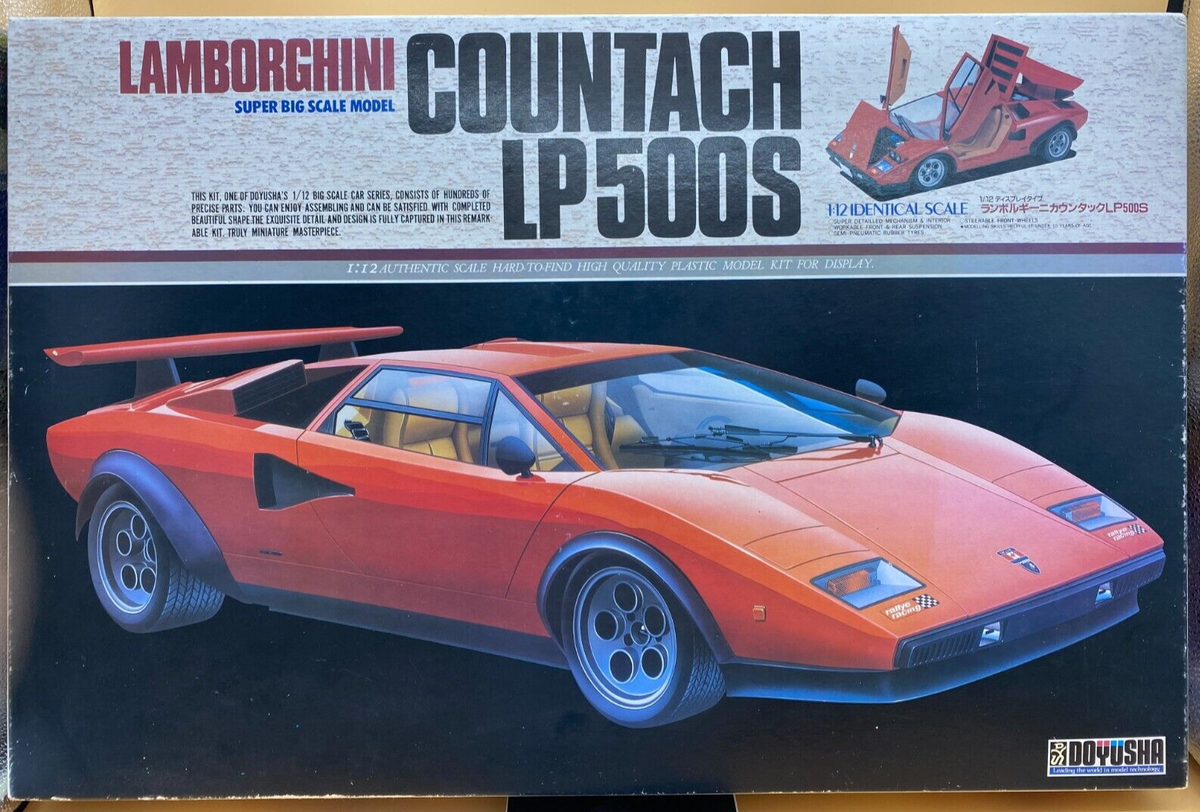 Doyusha Lamborghini Countach LP500S 1/12 Scale Model Kit Vintage