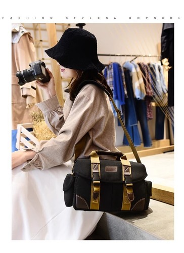 Vintage Waterproof Camera Travel Shoulder Bag Insert For DSLR Canon Nikon Sony - Picture 5 of 18