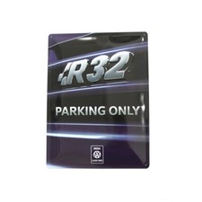 Original VW R32 Parking Only Metallschild Schriftzug 30x40 cm Schild Accessoires
