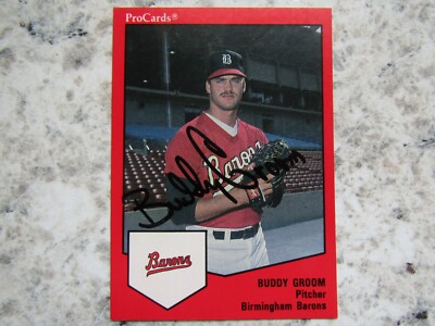 White Sox Buddy Groom Signed Autographed 1989 ProCards Birmingham Barons Mint