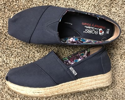 skechers bobs navy blue