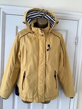 Per Una Stormwear Jacket Ski Hiking Yellow All Weather Fleece Lined Sz12/14 40”