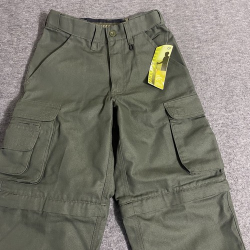 Boy Scouts of America Convertible Pants Youth Size 6 Green Cargo Canvas Uniform - Picture 7 of 20