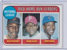 1969 Topps Baseball Card #6 NL HR Ldrs McCovey, Allen, Ernie Banks - VG