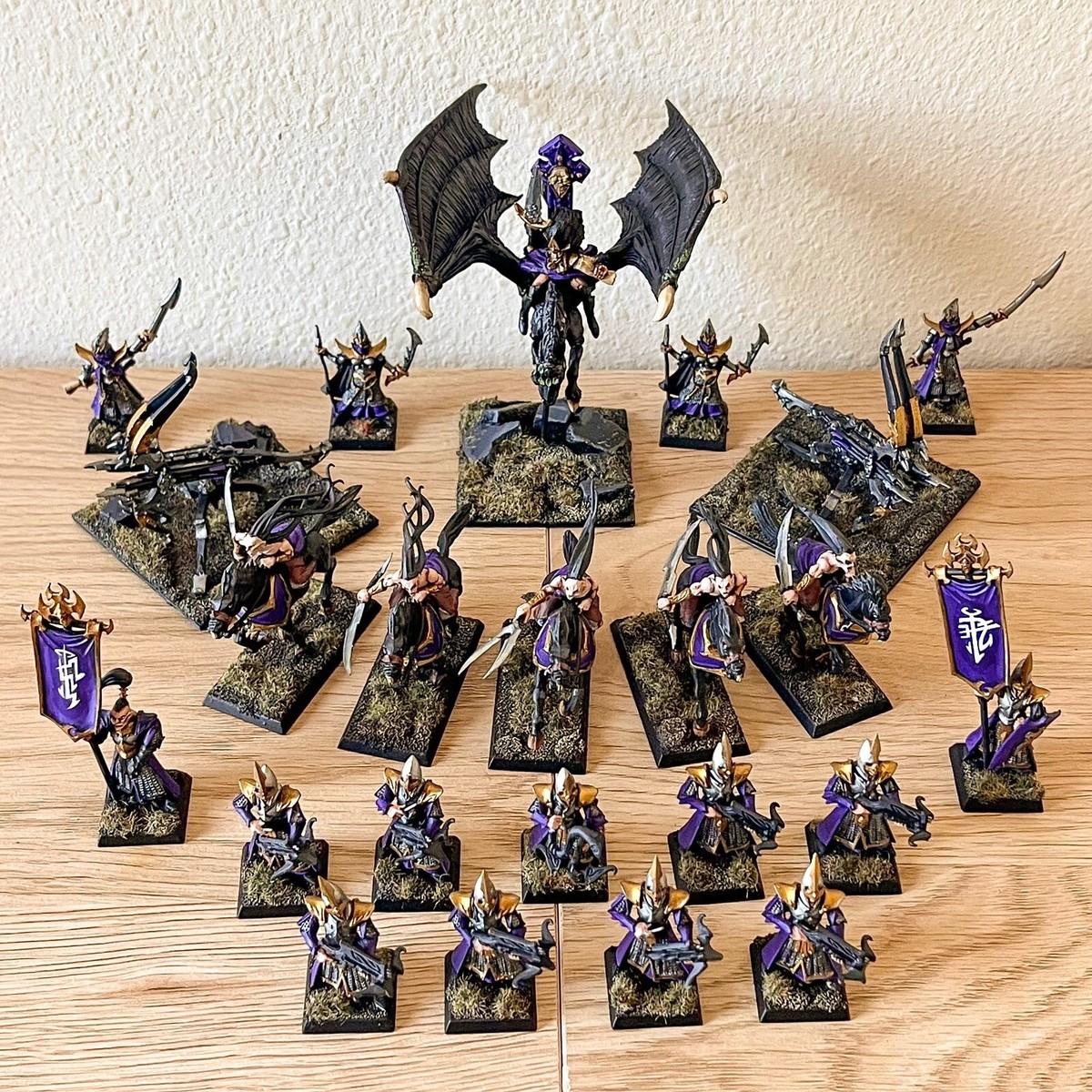 Warhammer Dark Elves ミニチュアセット Warhammer Dark Elves ミニチュアセット Dark Elves Pro Painted