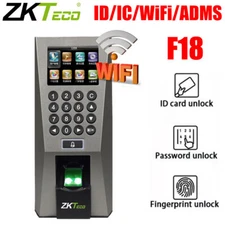 ZKTeco F18 ID/IC/WiFi/ADMS Biometric Fingerprint Time Attendance 2.4-inch Screen