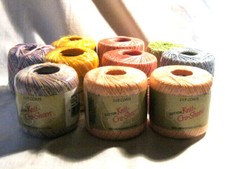 J  P Coats Cotton Knit Cro Sheen Mixed Lot of 10 New and Used