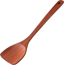 13.5-inch Cherry Wooden Spatula Turner Long Handle, Wood Kitchen Spatu..