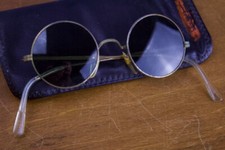 Vintage Round Metal Framed 1960s Sunglasses
